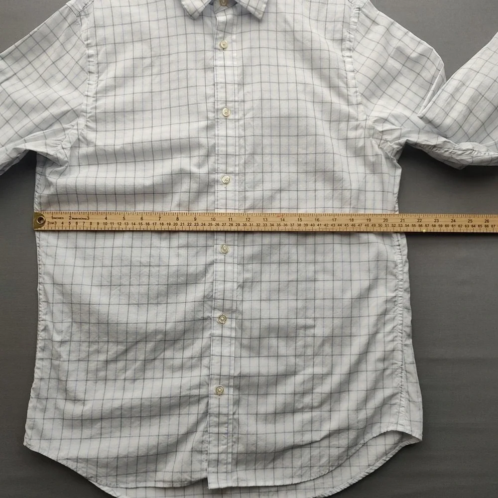 Banana Republic Shirt Mens Large Blue Striped Slim Fit Collared Button Down‎